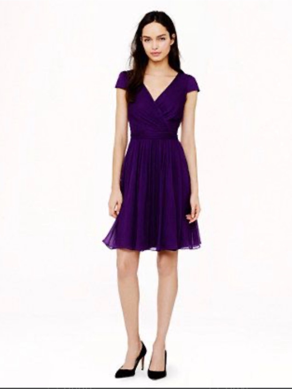 J.Crew Mirabelle chiffon dress in purple